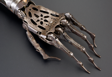 Prótesis antigua de mano 1850-1910 