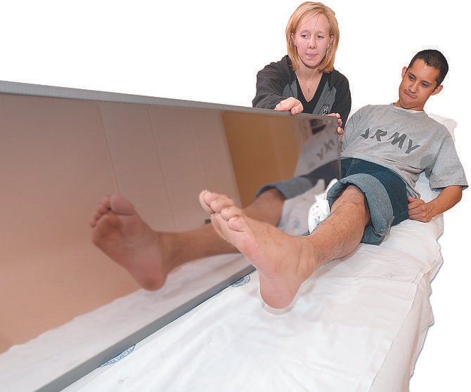 Caja Espejo Con Pie Terapia caja espejo con pierna amputada