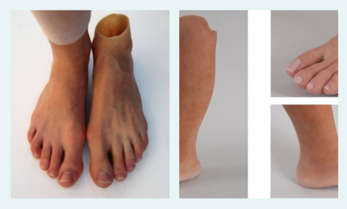 Prótesis Hiperrealistas de pie y pierna