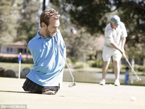 Nicholas James Vujicic is an Australian American Christian evangelist and motivational speaker of Serbian descent, born with tetra-amelia syndrome, a rare disorder characterised by the absence of arms and legs.