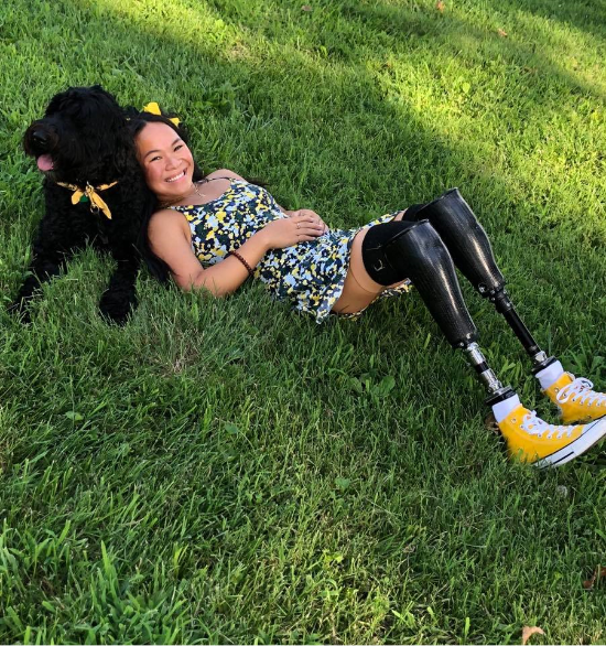Haven Shepherd with her dog